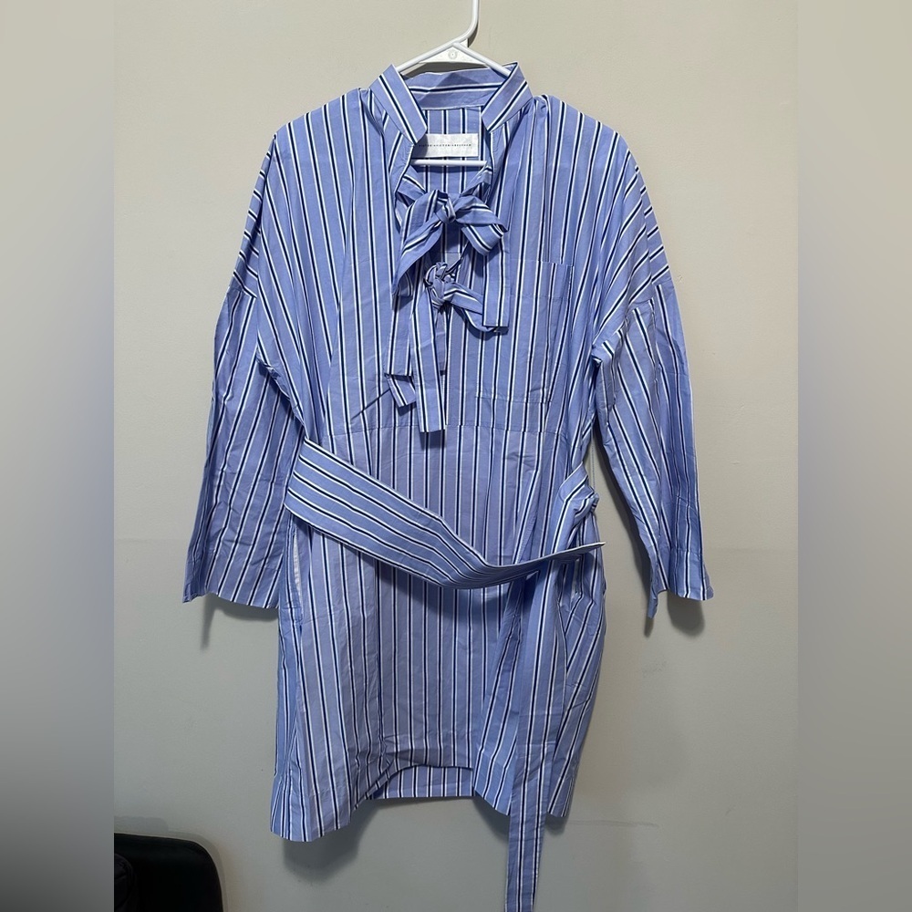 Victoria Victoria Beckham Cotton Striped Dress Size EU 36